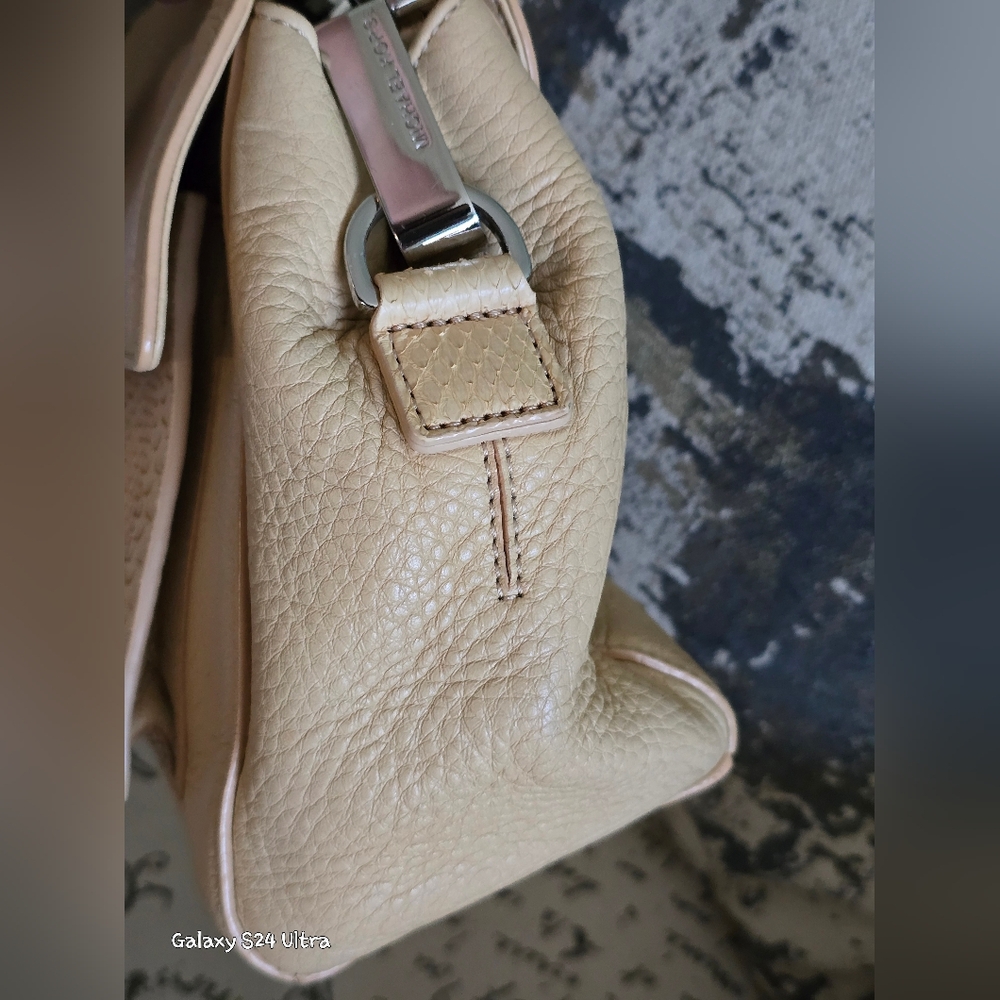 Michael Kors Quinn Python/ Leather Top-Handle Sat… - image 7